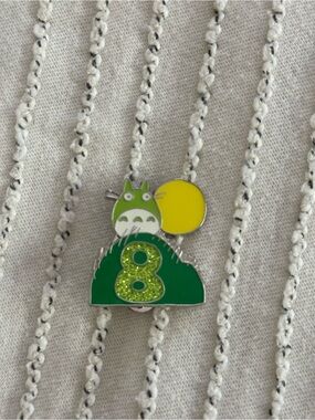 Green Totoro Number 8 Enamel Pin - Kids Accessory